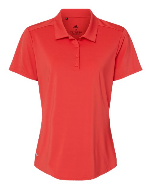 adidas A515 Women's Ultimate365 Solid Polo - Real Coral - Front