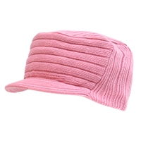 Decky Flat Top HybriCap – Ribbed Knit Visor Beanie Hat