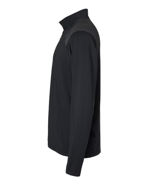 adidas A520 Men's Ultimate365 Lightweight Shoulder Stripe Quarter-Zip Pullover - Black - DirectSide