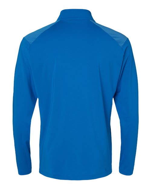 adidas A520 Men's Ultimate365 Lightweight Shoulder Stripe Quarter-Zip Pullover - Glory Blue - Back