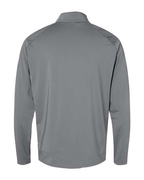 adidas A520 Men's Ultimate365 Lightweight Shoulder Stripe Quarter-Zip Pullover - Grey Three - Back