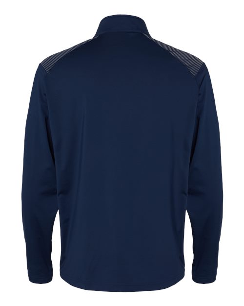 adidas A520 Men's Ultimate365 Lightweight Shoulder Stripe Quarter-Zip Pullover - Team Navy Blue - Back