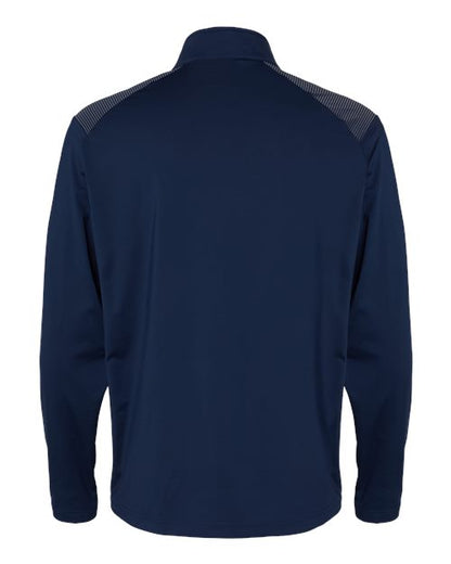 adidas A520 Men's Ultimate365 Lightweight Shoulder Stripe Quarter-Zip Pullover - Team Navy Blue - Back