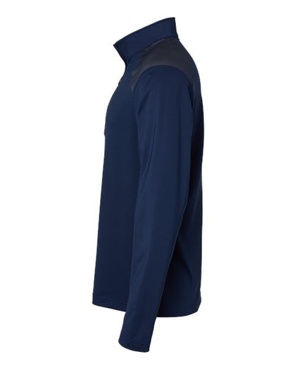 adidas A520 Men's Ultimate365 Lightweight Shoulder Stripe Quarter-Zip Pullover - Team Navy Blue - DirectSide