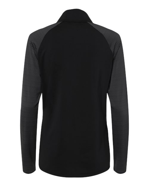adidas A521 Women's Ultimate365 Lightweight Raglan Quarter-Zip Pullover - Black - Back