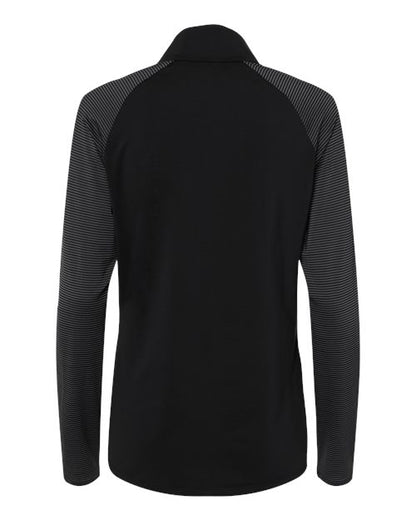 adidas A521 Women's Ultimate365 Lightweight Raglan Quarter-Zip Pullover - Black - Back