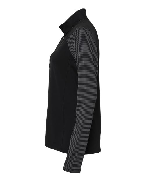 adidas A521 Women's Ultimate365 Lightweight Raglan Quarter-Zip Pullover - Black - DirectSide