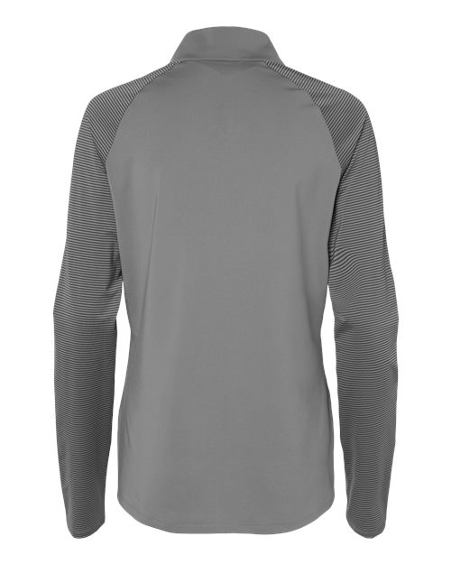 adidas A521 Women's Ultimate365 Lightweight Raglan Quarter-Zip Pullover - Grey Three - Back