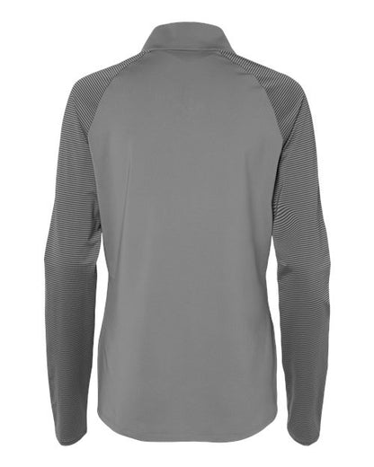adidas A521 Women's Ultimate365 Lightweight Raglan Quarter-Zip Pullover - Grey Three - Back
