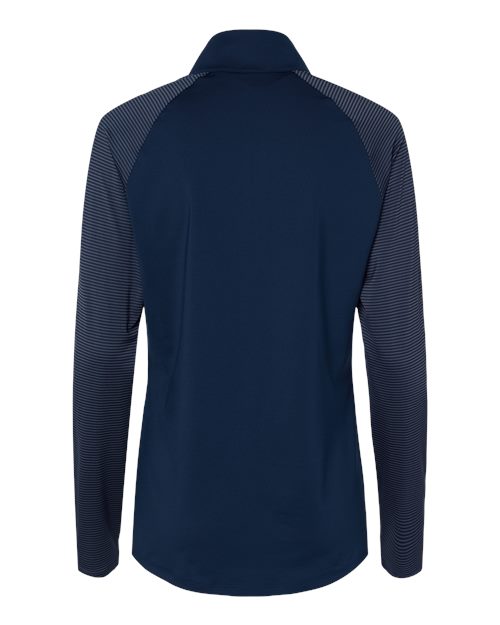 adidas A521 Women's Ultimate365 Lightweight Raglan Quarter-Zip Pullover - Team Navy Blue - Back