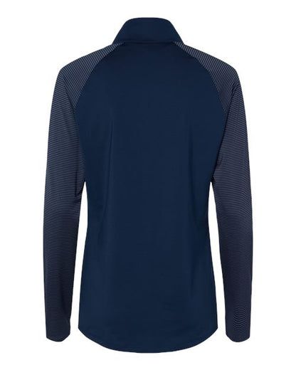adidas A521 Women's Ultimate365 Lightweight Raglan Quarter-Zip Pullover - Team Navy Blue - Back