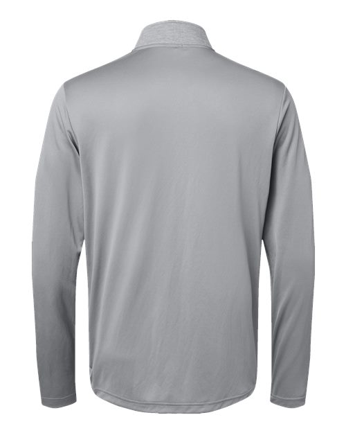adidas A522 Men's Ultimate365 Heather Block Print Quarter-Zip Pullover - Grey Three Melange/ Grey Three/ Black - Back