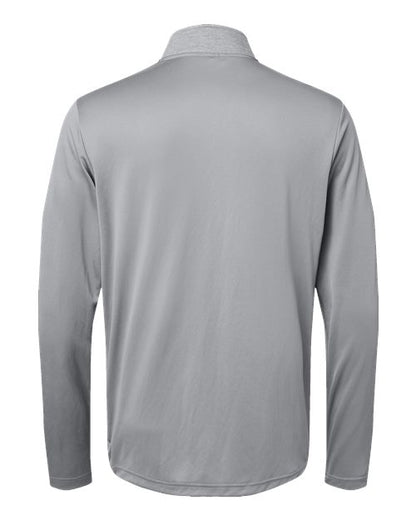 adidas A522 Men's Ultimate365 Heather Block Print Quarter-Zip Pullover - Grey Three Melange/ Grey Three/ Black - Back