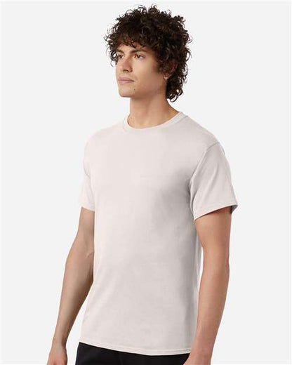 Champion T425 Unisex Classic T-Shirt - Body Blush - OnModelSide