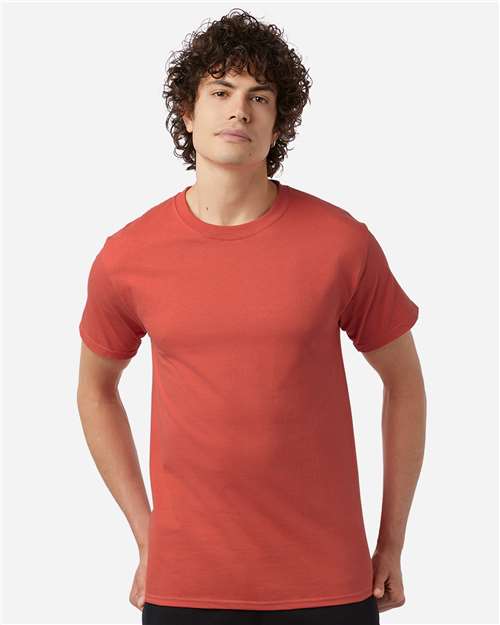 Champion T425 Unisex Classic T-Shirt - Red River Clay - OnModelFront