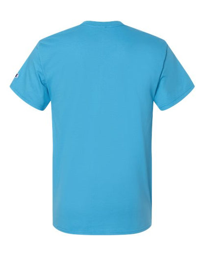 Champion T425 Unisex Classic T-Shirt - Blue Lagoon - Back