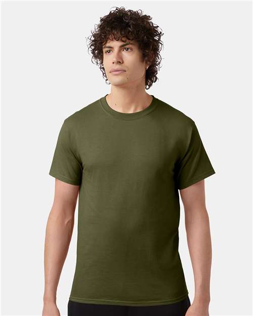 Champion T425 Unisex Classic T-Shirt - Fresh Olive - OnModelFront