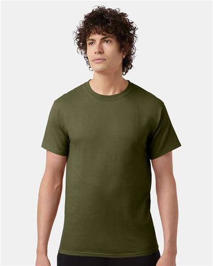 Champion T425 Unisex Classic T-Shirt - Fresh Olive - OnModelFront