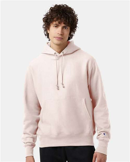 Champion S101 Unisex Reverse Weave® Hooded Sweatshirt - Body Blush - OnModelFront