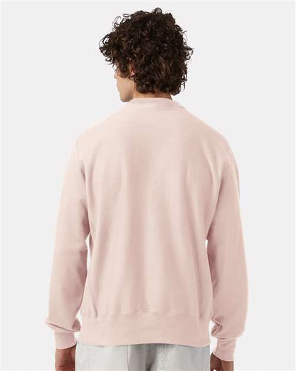 Champion S149 Unisex Reverse Weave® Crewneck Sweatshirt - Body Blush - OnModelBack