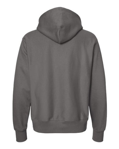 Champion S101 Unisex Reverse Weave® Hooded Sweatshirt - Stone Grey - Back