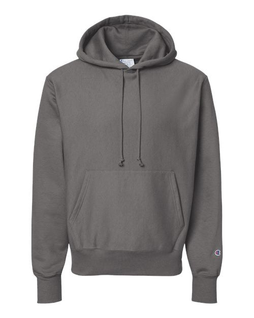 Champion S101 Unisex Reverse Weave® Hooded Sweatshirt - Stone Grey - Front