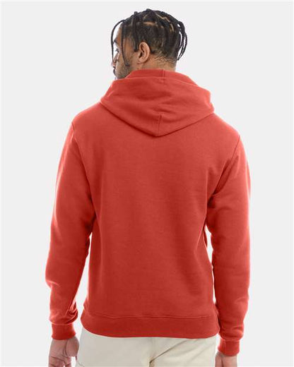Champion S700 Unisex Powerblend® Hooded Sweatshirt - Red River Clay - OnModelBack