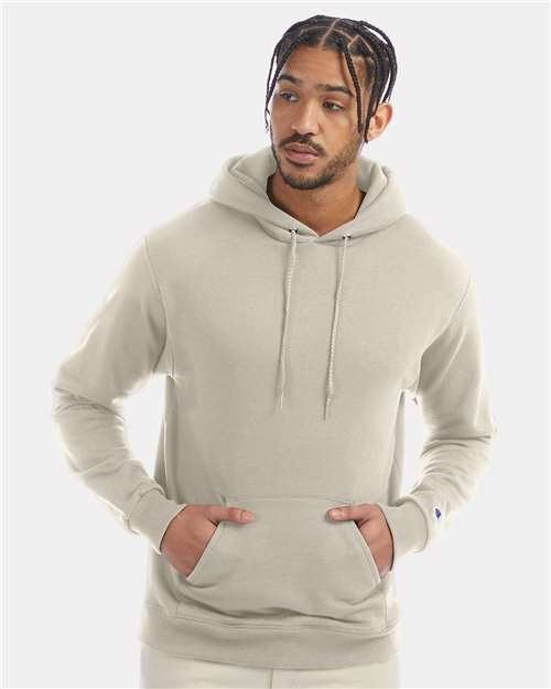 Champion S700 Unisex Powerblend® Hooded Sweatshirt - Sand - OnModelFront
