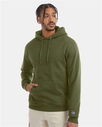 Champion S700 Unisex Powerblend® Hooded Sweatshirt - Fresh Olive - OnModelFront