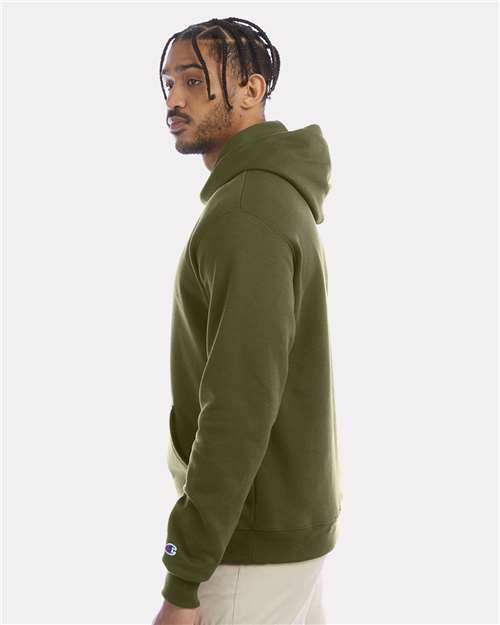 Champion S700 Unisex Powerblend® Hooded Sweatshirt - Fresh Olive - OnModelSide