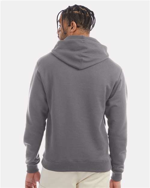 Champion S700 Unisex Powerblend® Hooded Sweatshirt - Stone Grey - OnModelBack