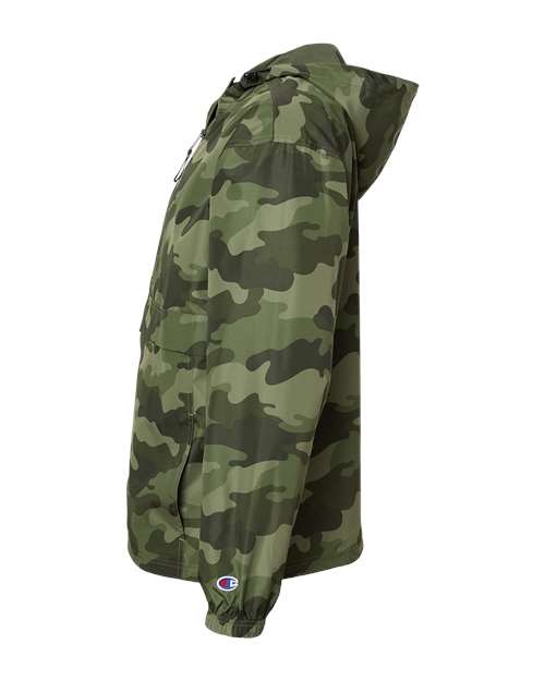 Champion CO200 Unisex Packable Anorak Jacket - Olive Green Camo - DirectSide