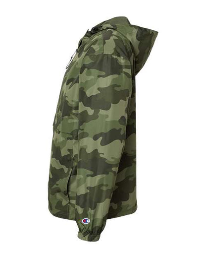 Champion CO200 Unisex Packable Anorak Jacket - Olive Green Camo - DirectSide