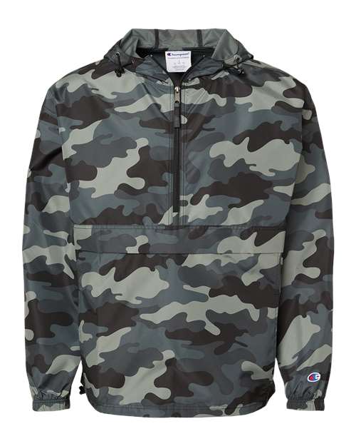 Champion CO200 Unisex Packable Anorak Jacket - Concrete Camo - Front