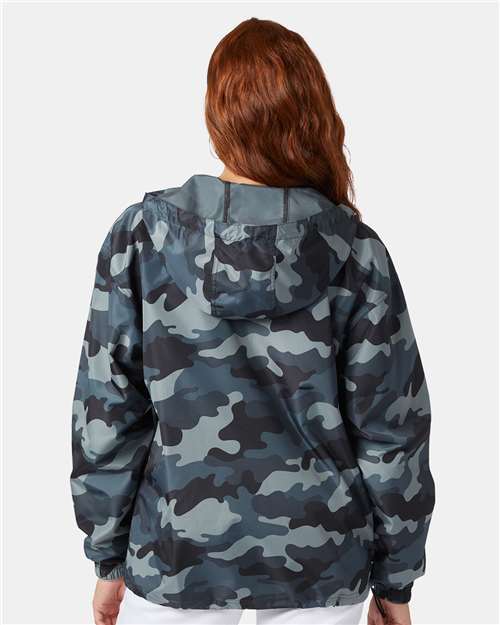 Champion CO200 Unisex Packable Anorak Jacket - Concrete Camo - OnModelBack