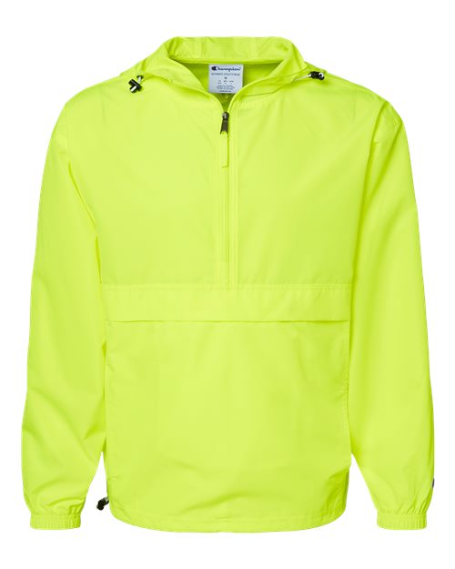 Champion CO200 Unisex Packable Anorak Jacket - Safety Green - Front