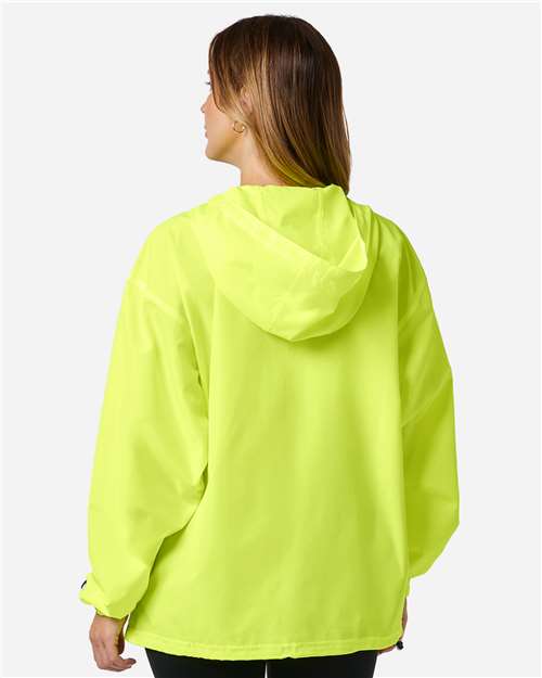 Champion CO200 Unisex Packable Anorak Jacket - Safety Green - OnModelBack