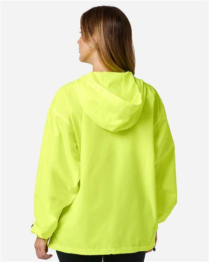 Champion CO200 Unisex Packable Anorak Jacket - Safety Green - OnModelBack