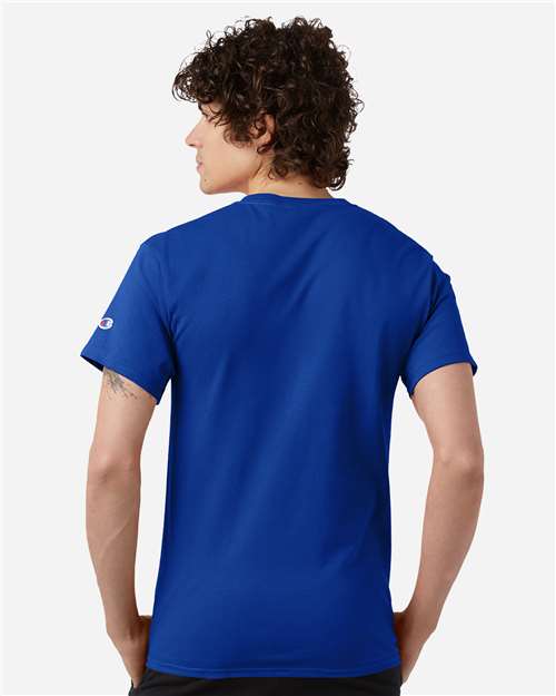 Champion T425 Unisex Classic T-Shirt - Athletic Royal - OnModelBack