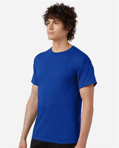 Champion T425 Unisex Classic T-Shirt - Athletic Royal - OnModelSide