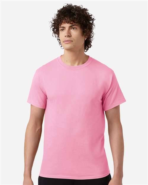 Champion T425 Unisex Classic T-Shirt - Pink Candy - OnModelFront