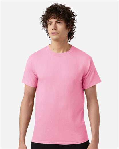 Champion T425 Unisex Classic T-Shirt - Pink Candy - OnModelFront