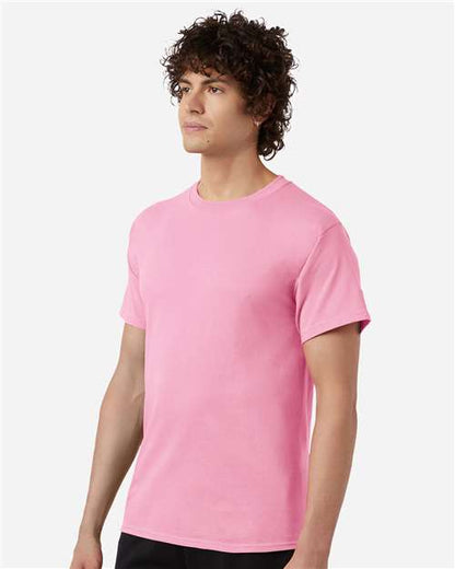 Champion T425 Unisex Classic T-Shirt - Pink Candy - OnModelSide