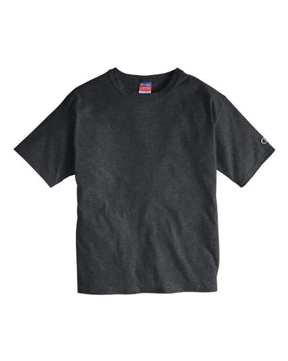 Champion T105 Unisex Heritage Jersey T-Shirt - Charcoal Heather - Front