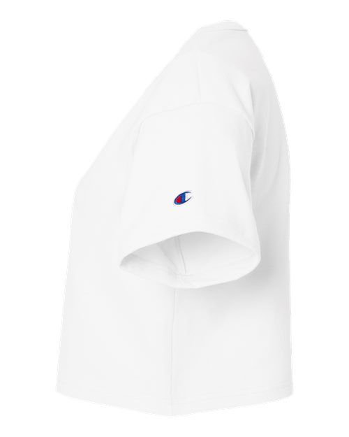 Champion T453W Women's Heritage Jersey Crop T-Shirt - White - DirectSide