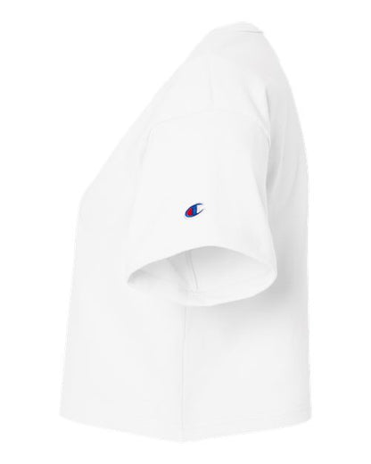 Champion T453W Women's Heritage Jersey Crop T-Shirt - White - DirectSide