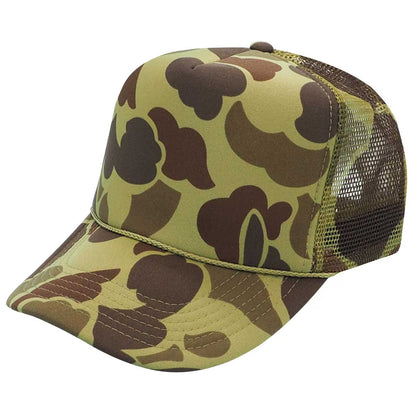 Nissun CSC - Foam Trucker Camo Hat, 5-Panel Camouflage Cap