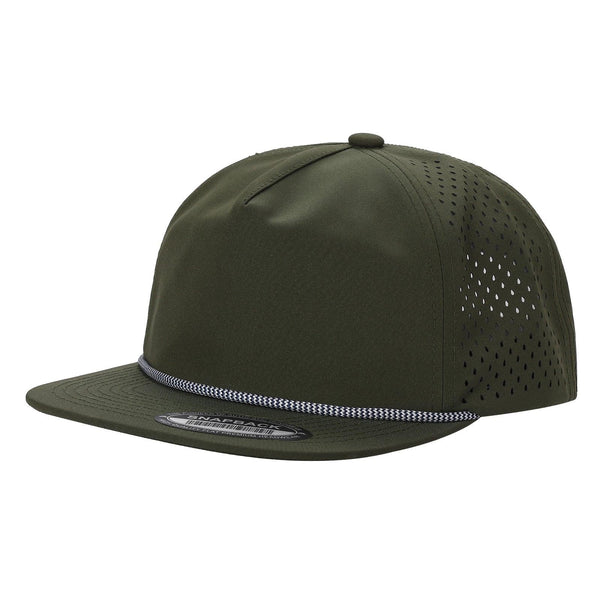 5WPR-5PANEL WATER PROOF HAT WITH ROPE - OLIVE