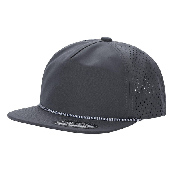 5WPR-5PANEL WATER PROOF HAT WITH ROPE - D.GREY