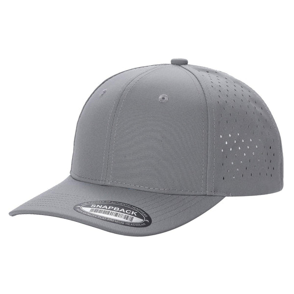 Premium 6-Panel Laser Vented Cap - 6LASER-L.GREY